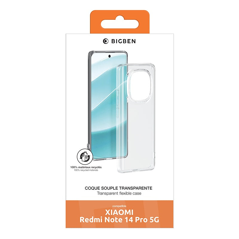 BIGBEN CONNECTED Funda Transparente para Xiaomi Redmi Note 14 Pro