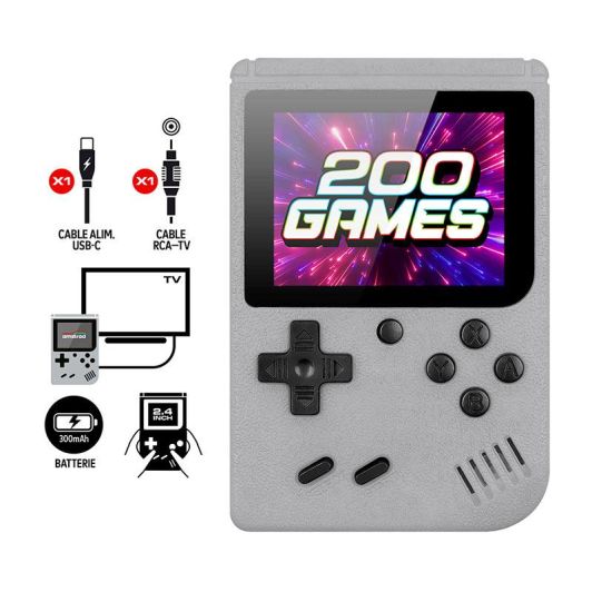 Amstrad GAMEBOX GB200 Consola Portátil Gris