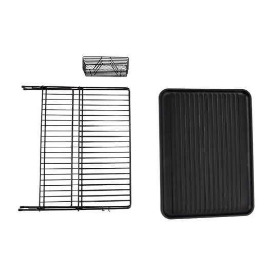 Escurridor Platos Plegable Negro Acero BY ELECTRO DEPOT