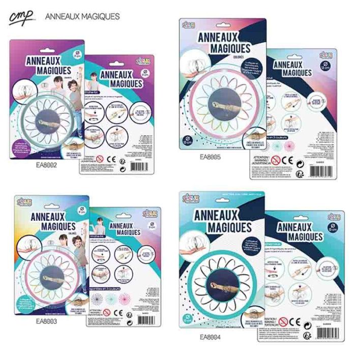 GROUPE CMP Magische Spiralling-Ringe Set 9 Farben Spielzeug