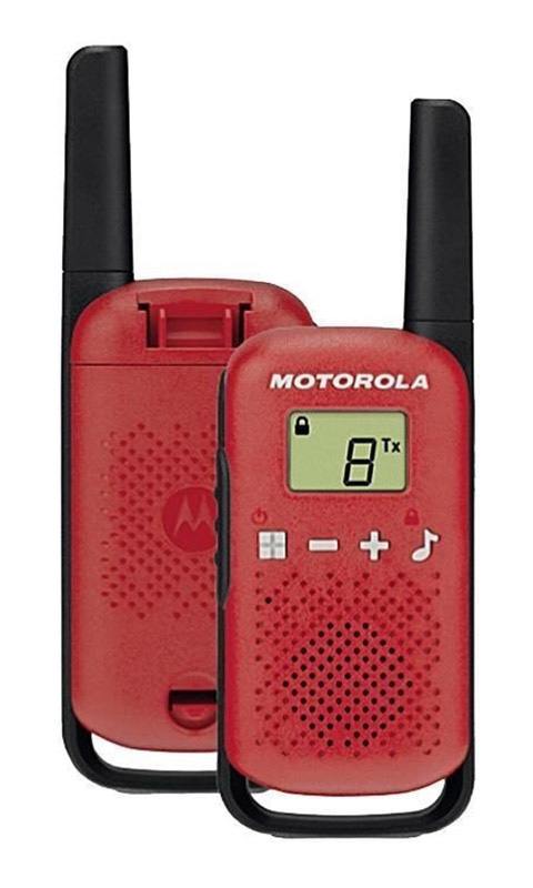 Motorola T42 Walkie Talkies Twin Pack Rojo