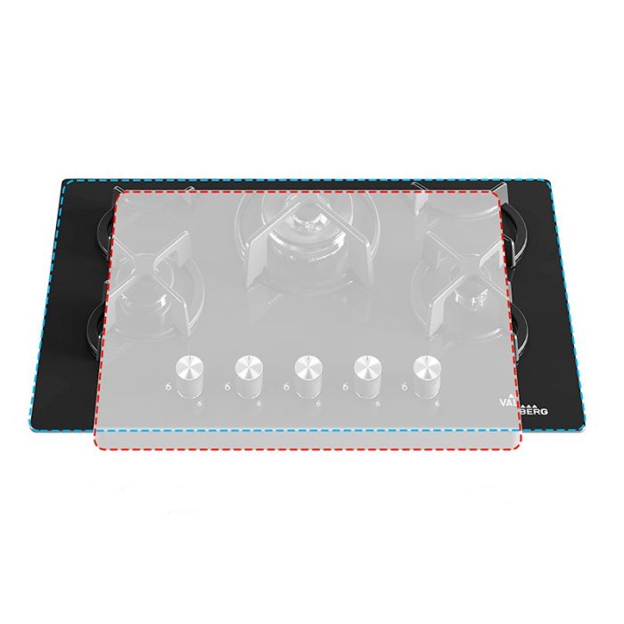 VALBERG GGH 5 IC 066T Placa de Gas Cristal 5 Quemadores