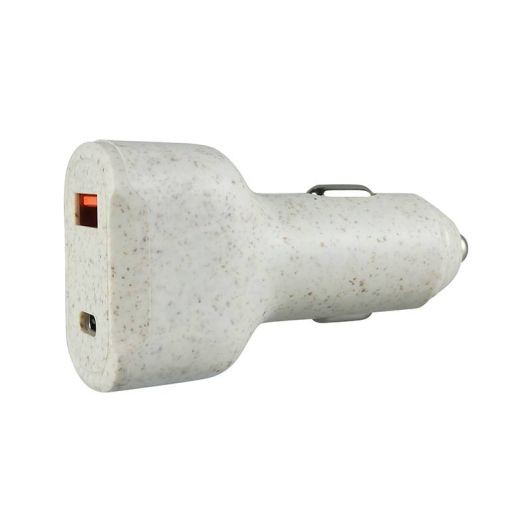 EDENWOOD Auto-Ladegerät USB‑A Schnellladung & USB‑C 1‑Port Beige