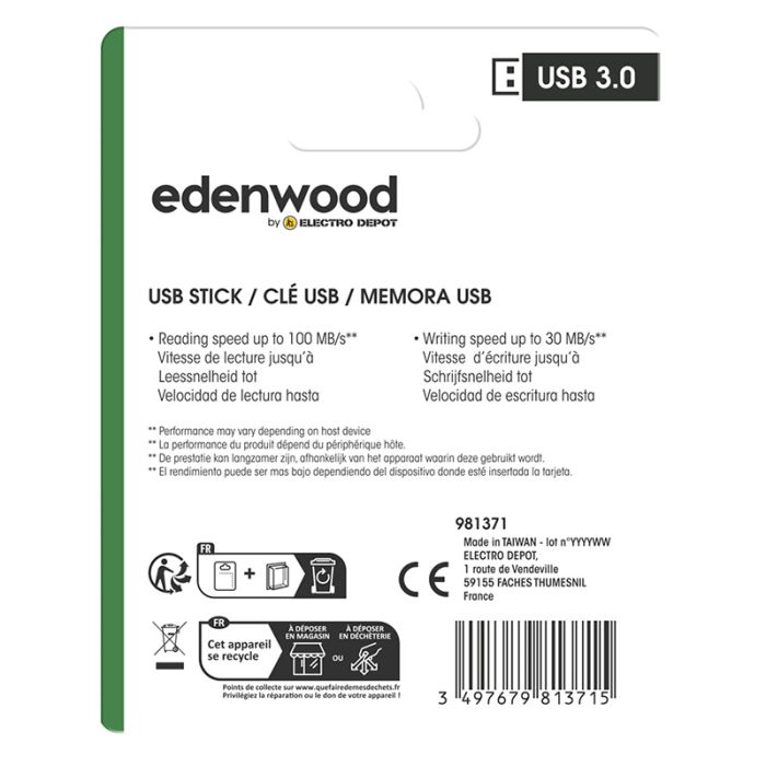EDENWOOD Memoria USB 128GB Alta Velocidad