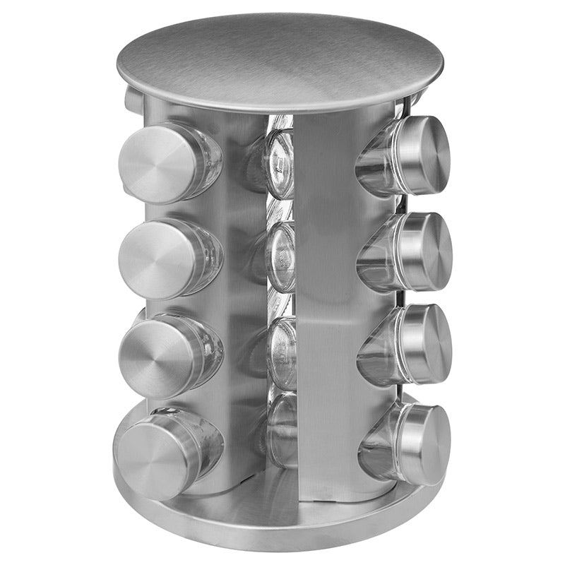 Carrusel de Especias Giratorio con 16 Tarros de Cristal