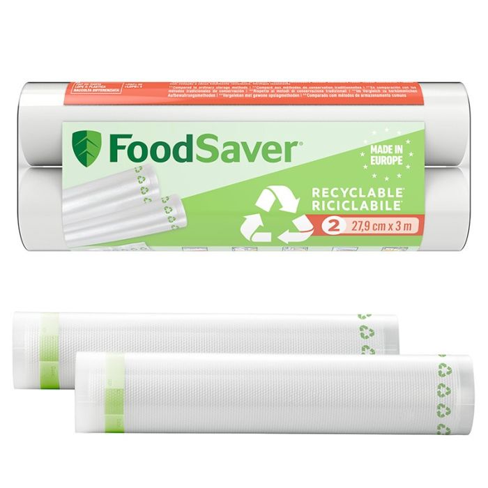 Food Saver Bolsa Para Envasado Al Vacío 2 Rollos 28 cm x 3 m