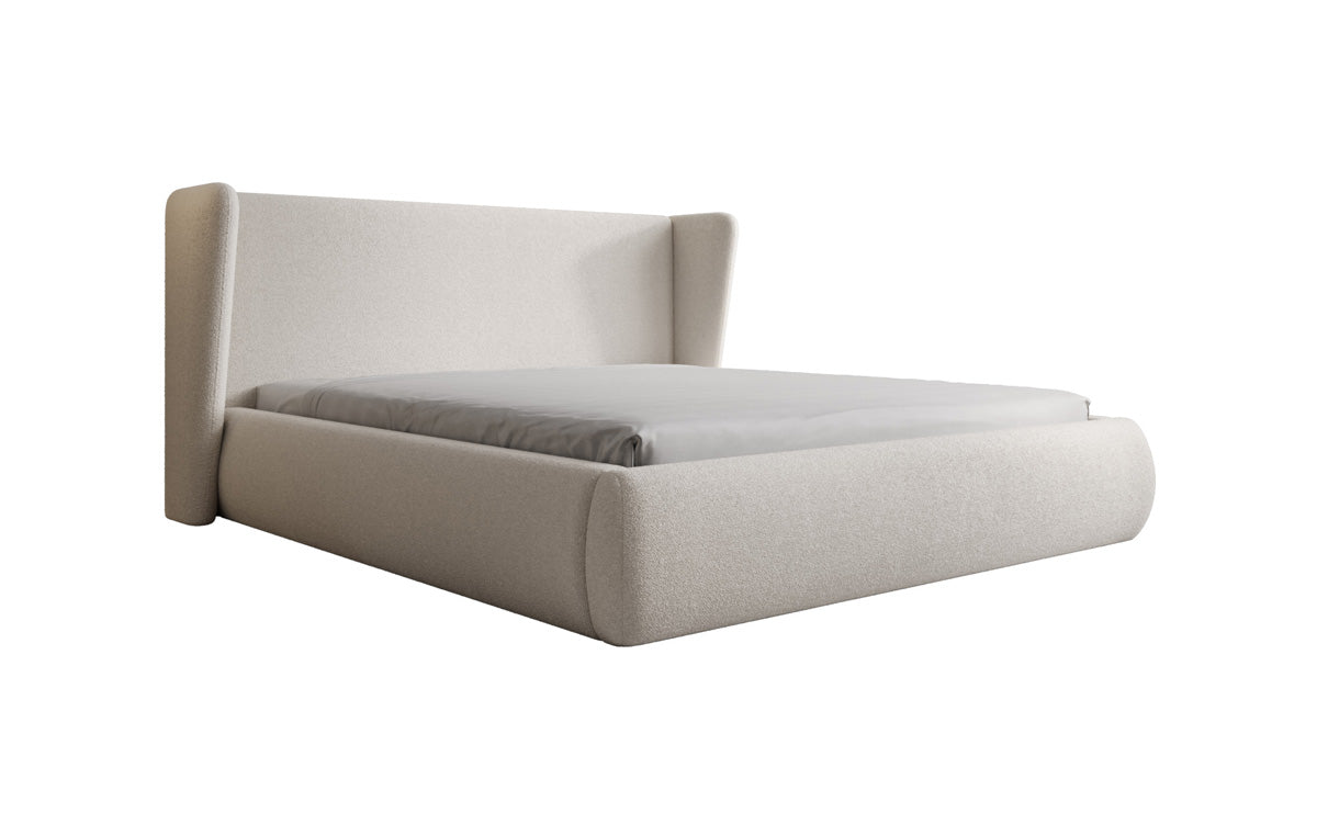 Luxusbetten24 Rosalie Polsterbett Teddy Bouclé 140x200 Beige