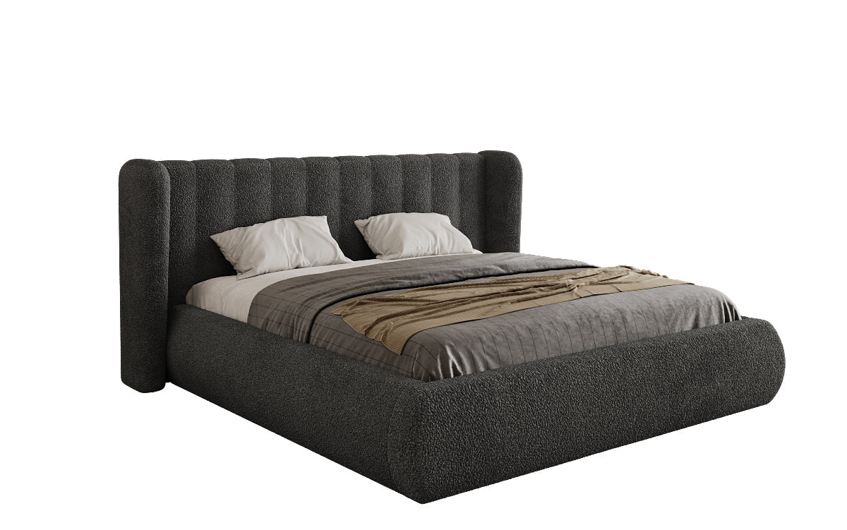 Luxusbetten24 Designer Valentina Bouclé Polsterbett mit Stauraum Schlafzimmer