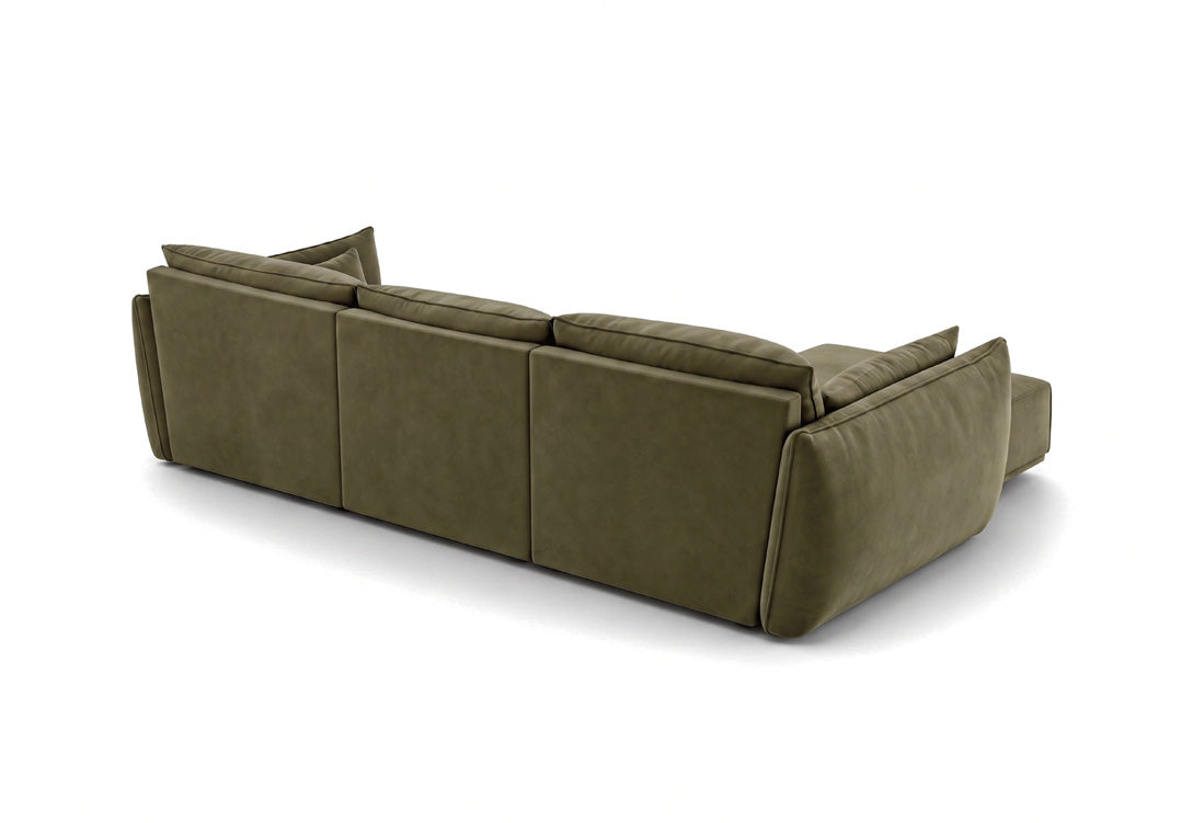 Luxusbetten24 Designer Nuvola Samt Sofa L‑Form Modern Groß