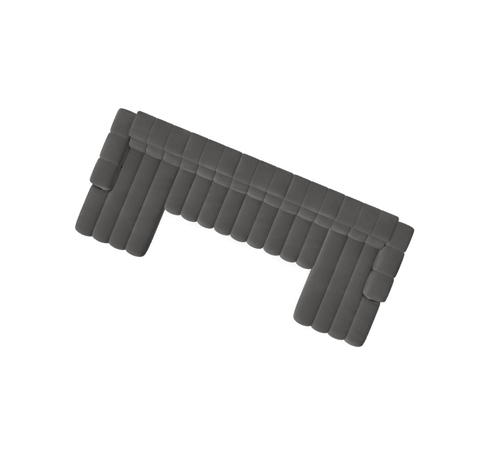 Luxusbetten24 Modulares Sofa Zürich 3‑teilige Konfiguration mit Anafi 2 Bezug