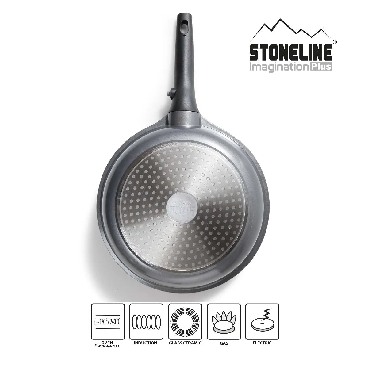 Lot de Poêles SMART Poignées Amovibles Stoneline Noir MKR00013774044