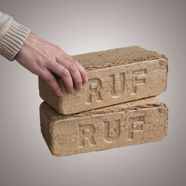 Briquetas RUF de Madera 12 kg para Chimenea y Estufa
