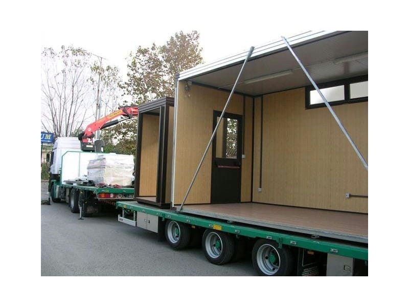 Maßgefertigter Wohn und Campingcontainer Aus Polystyrol Holzoptik Modul