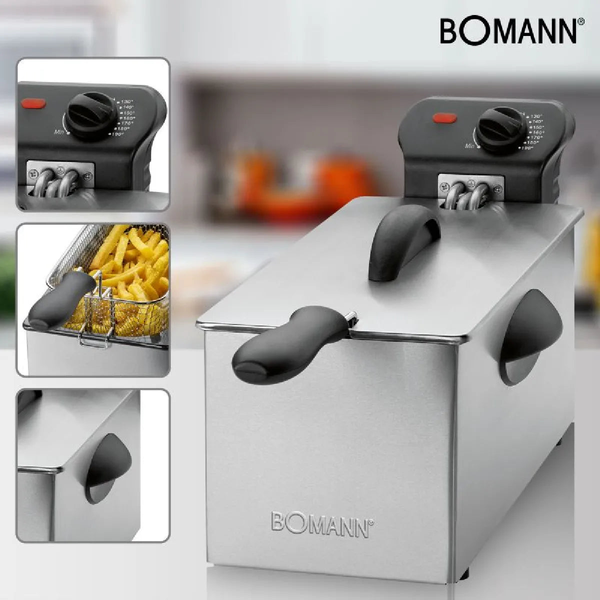 Bomann FR 2264 CB Friteuse Acero Inoxidable 3 L