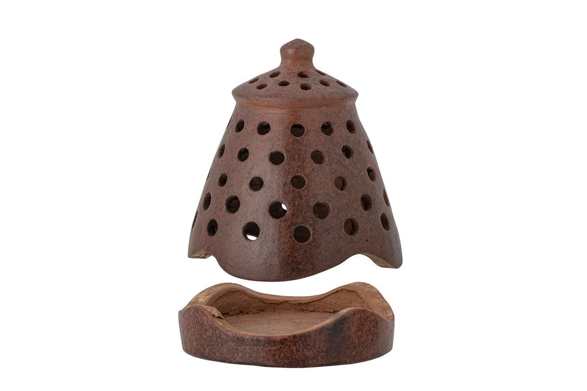 Luxus Teelichthalter Puncto Dunkles Terrakotta Keramik Modern Wohnaccessoire
