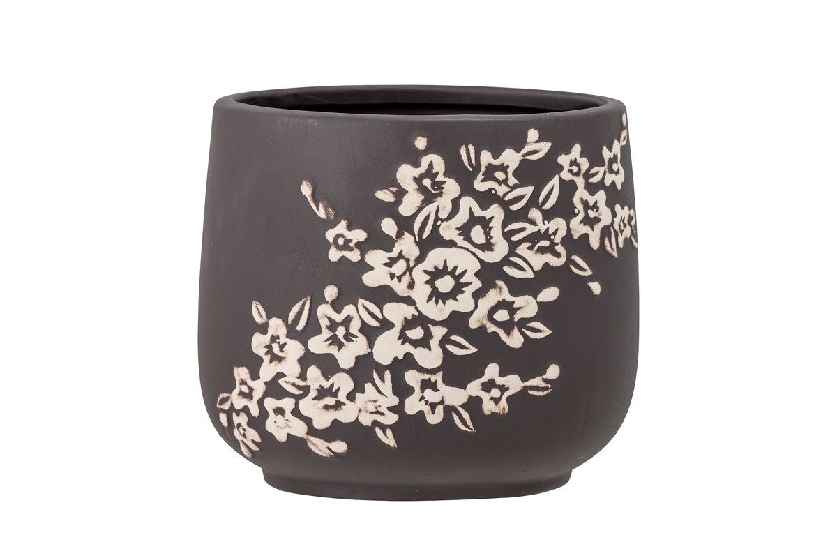 Luxusbetten24 Blumentopf Flowerpower Braun Steingut Innen Dekor Wohnzimmer