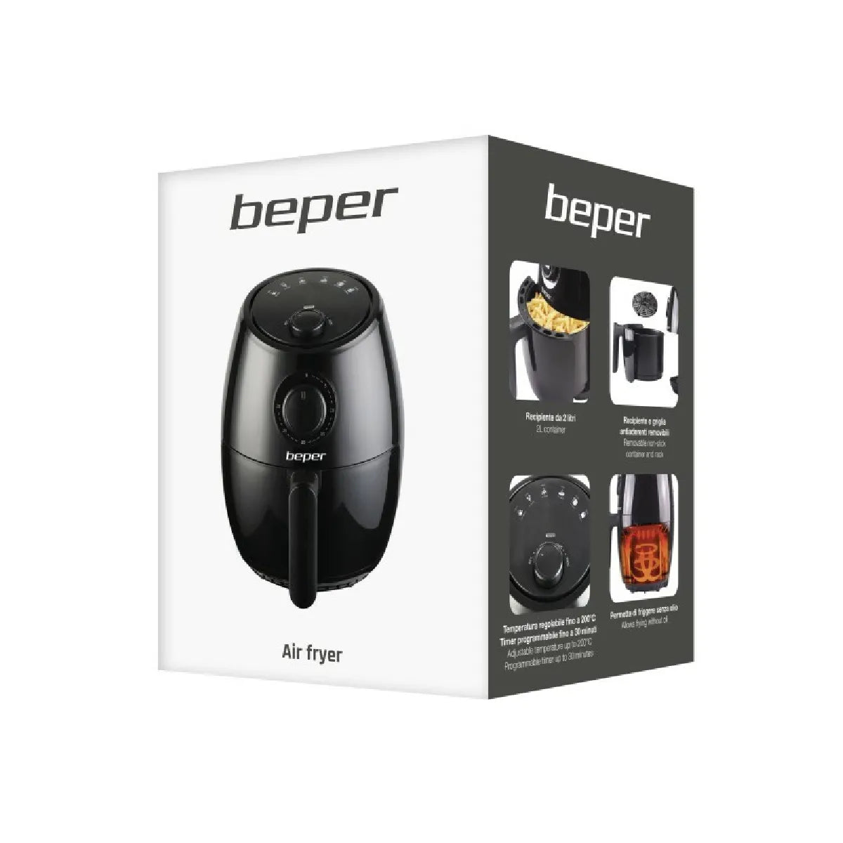 Beper P101FRI001 Friteira Compacta 2 L Negro