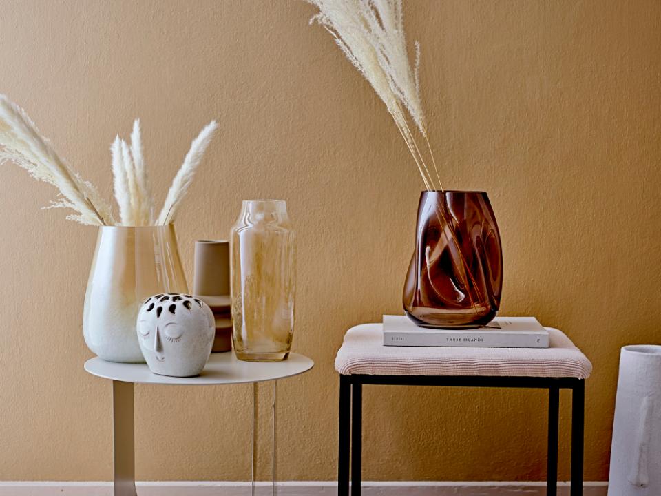 Vase Soli - Weiß, Aus Steingut
