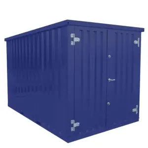 Contenitore 10 Piedi Blu 3x2m Doppia Porta Laterale 2m