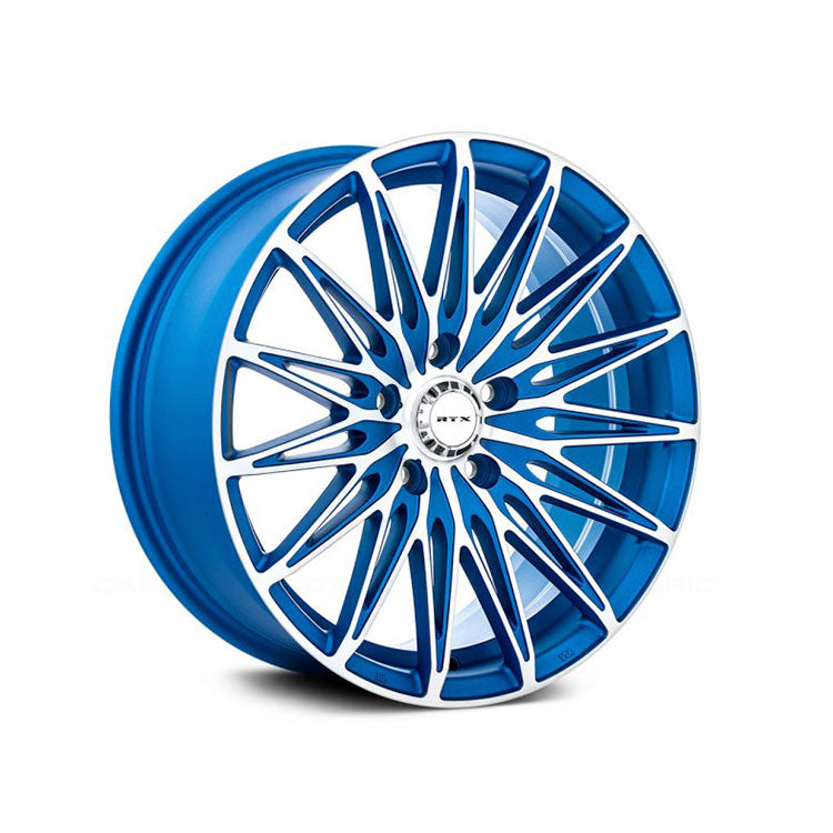 Crystal Blue with Machined Face Custom Wheels 1488