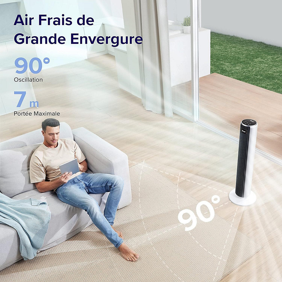 Levoit Ventilador Columna 28dB 5 Velocidades + Control Remoto