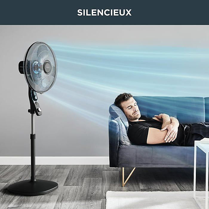 Rowenta VU4420F0 Ventilador de Pie Negro 3 Velocidades