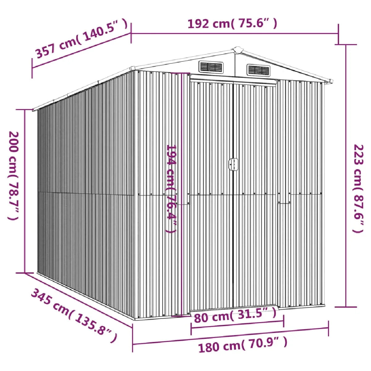 Abri Jardin Métal vidaXL 3147440 MKR00004052923