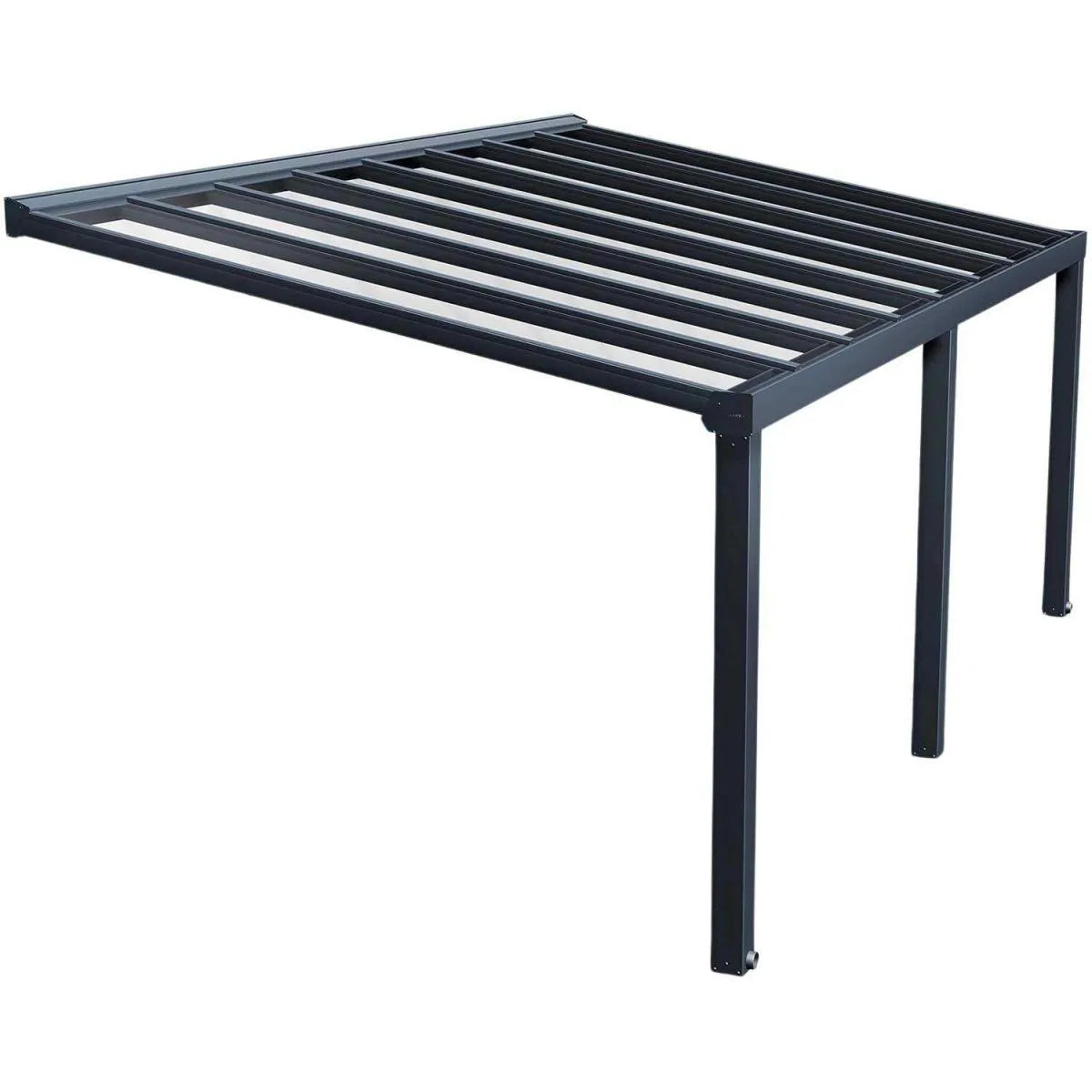 Canopia By Palram Pergola Adosada Gris Aluminio Policarbonato