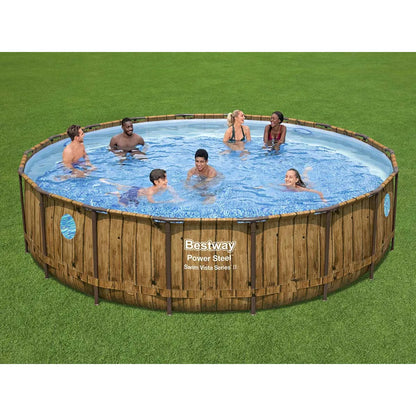 Bestway SwimVista Piscina Tubular Redonda con Ventanas Ø 5,49 x 1,22 m