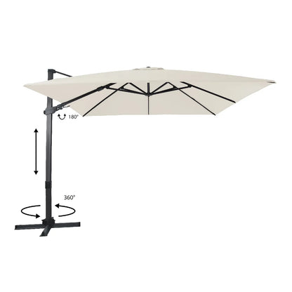 Axi House AXI Parasol Desplegable Aluminio Rotativo Gris/Beige