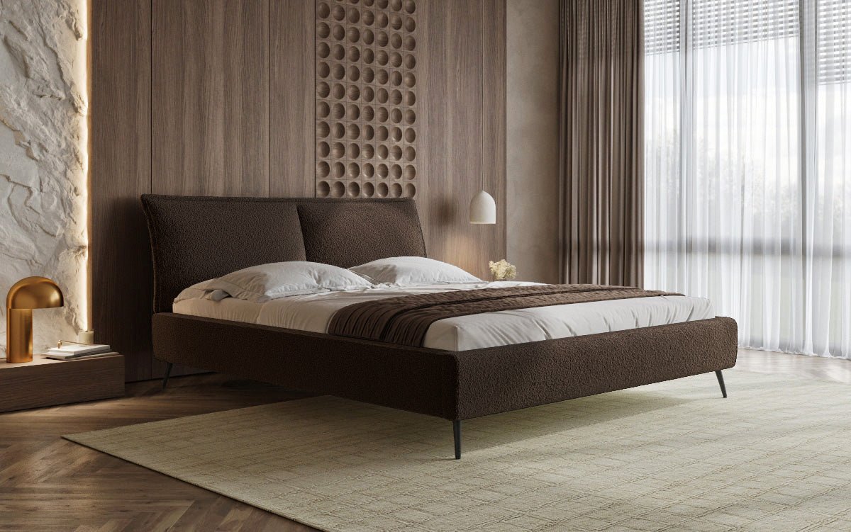 Luxusbetten24 Designer Polsterbett Zoe Bouclé – Stauraum, 140‑200 bis 180‑200