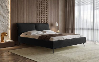 Luxusbetten24 Designer Polsterbett Zoe Bouclé – Stauraum, 140‑200 bis 180‑200
