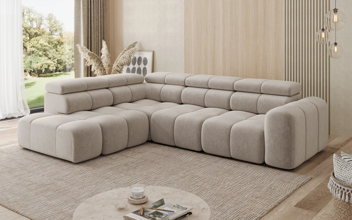 Luxusbetten24 Designer Mia L Maxi Sofa in Chenille