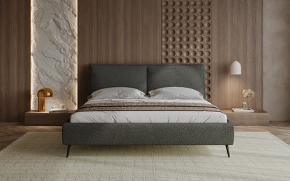 Luxusbetten24 Designer Polsterbett Zoe Bouclé – Stauraum, 140‑200 bis 180‑200