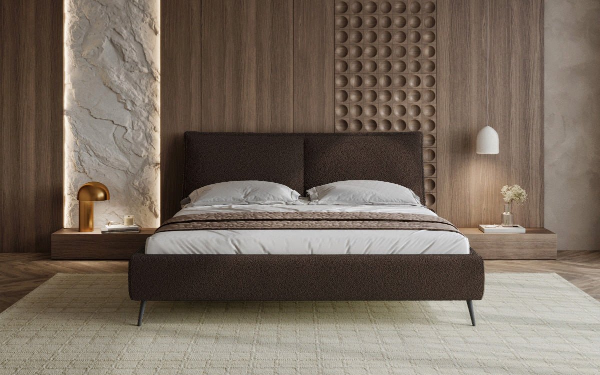 Luxusbetten24 Designer Polsterbett Zoe Bouclé – Stauraum, 140‑200 bis 180‑200