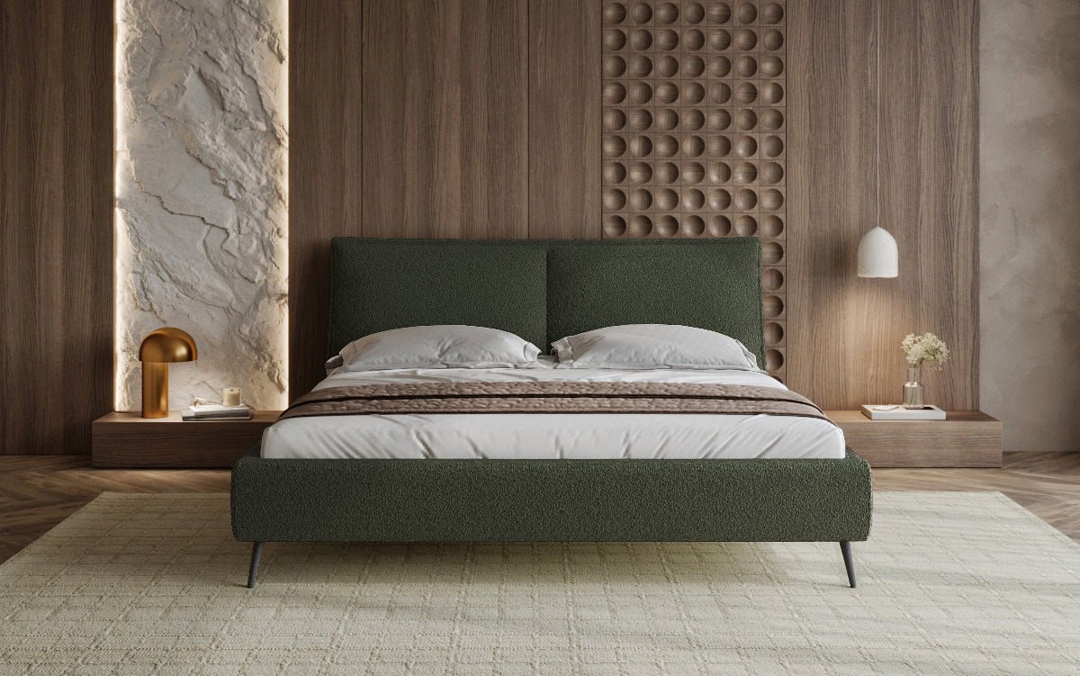 Luxusbetten24 Designer Polsterbett Zoe Bouclé – Stauraum, 140‑200 bis 180‑200