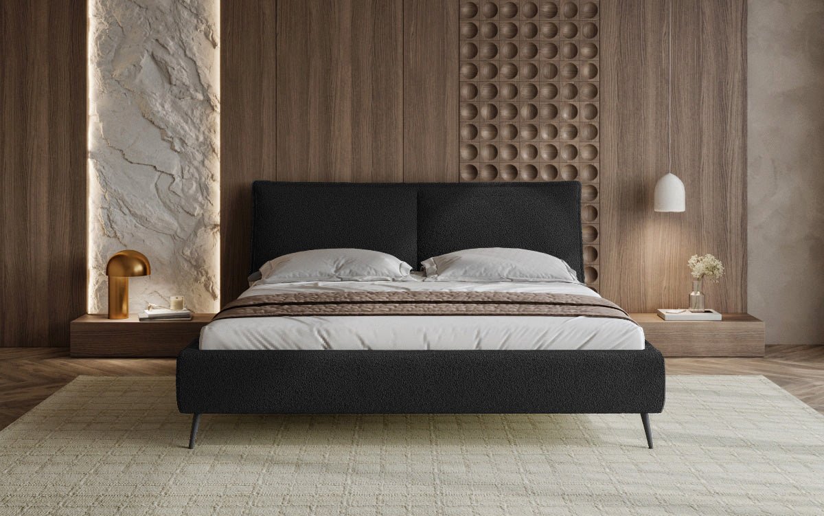 Luxusbetten24 Designer Polsterbett Zoe Bouclé – Stauraum, 140‑200 bis 180‑200