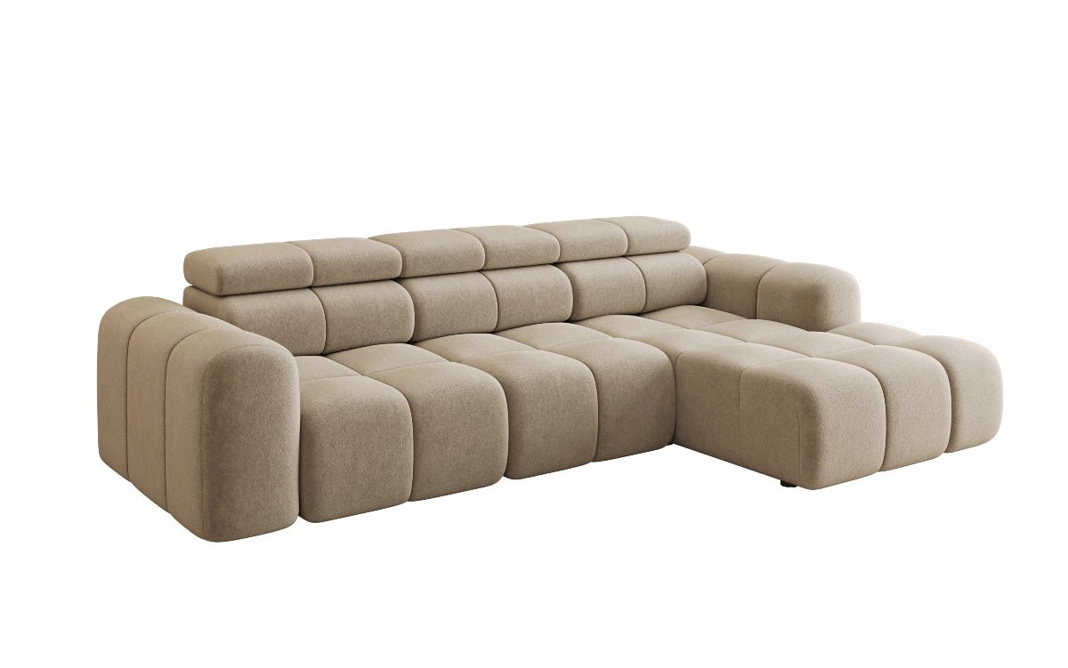 Luxusbetten24 Mia L Designer Sofa mit elektrischer Sitzerweiterung