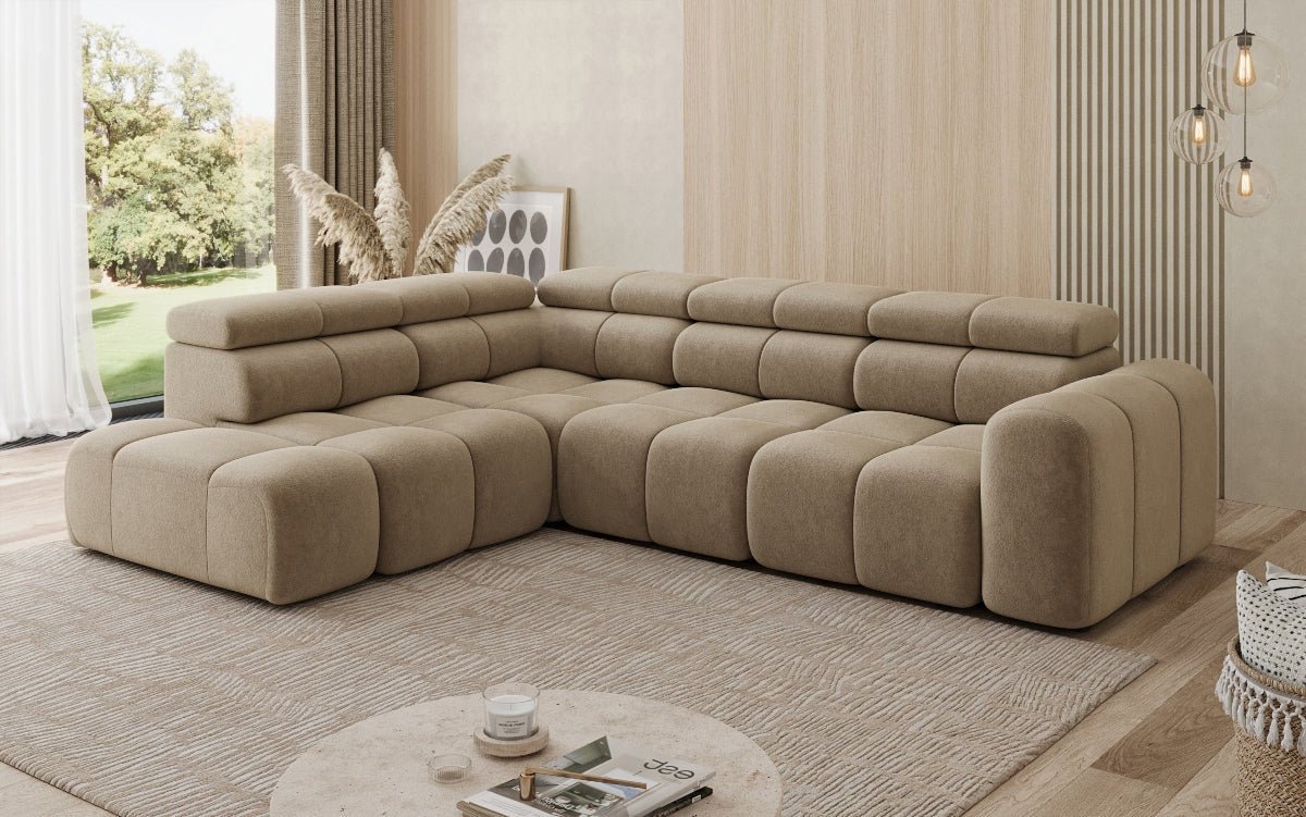 Luxusbetten24 Designer Mia L Maxi Sofa in Chenille