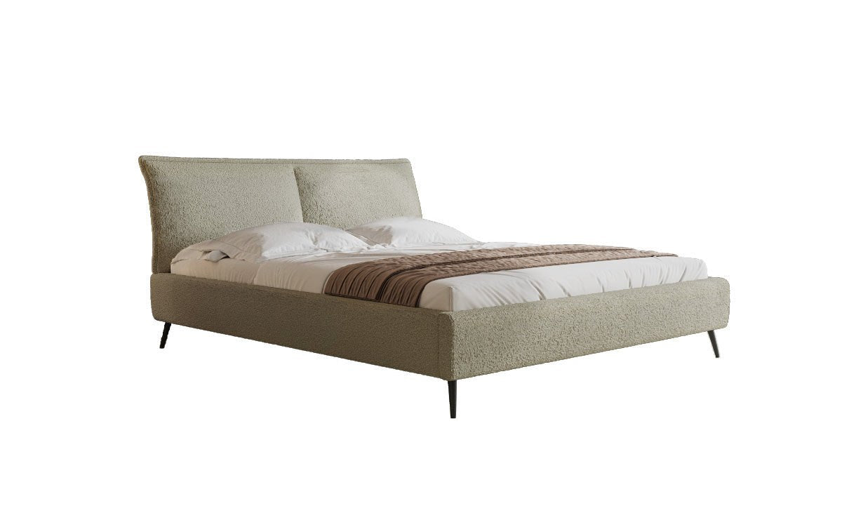 Luxusbetten24 Designer Polsterbett Zoe Bouclé – Stauraum, 140‑200 bis 180‑200