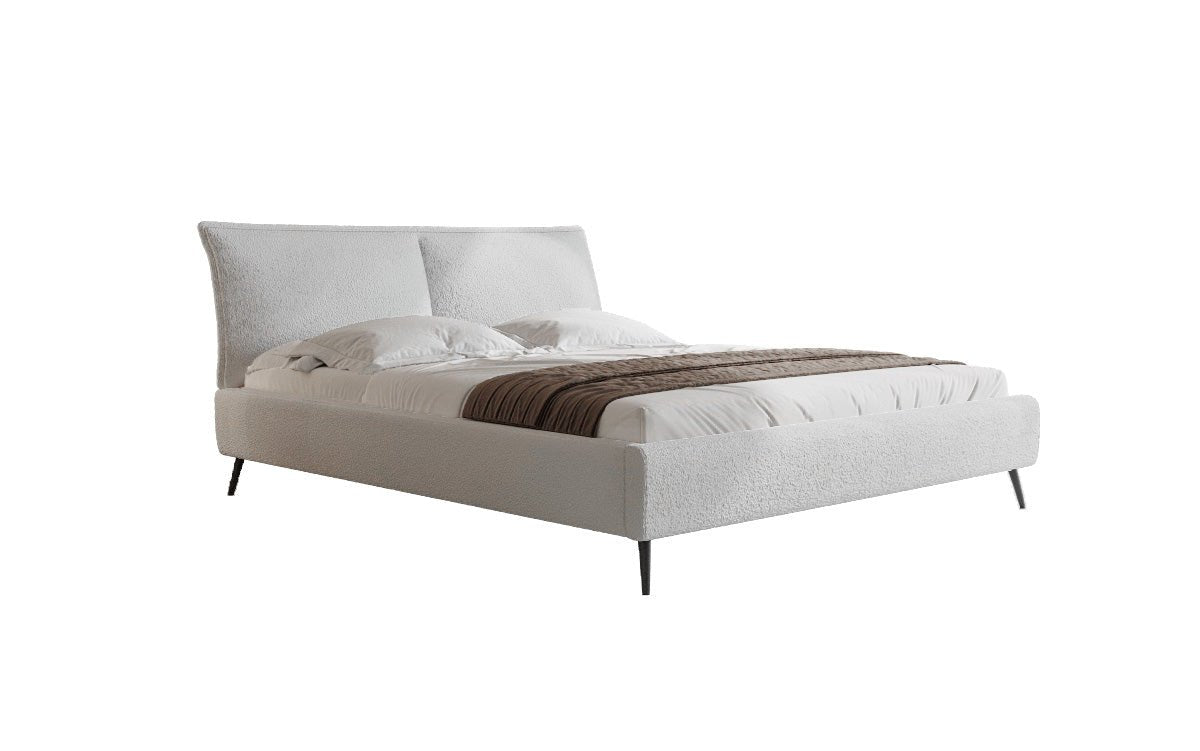 Luxusbetten24 Designer Polsterbett Zoe Bouclé – Stauraum, 140‑200 bis 180‑200