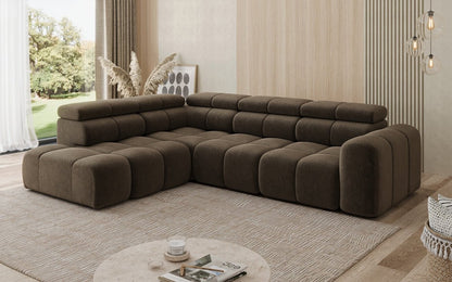 Luxusbetten24 Designer Mia L Maxi Sofa in Chenille