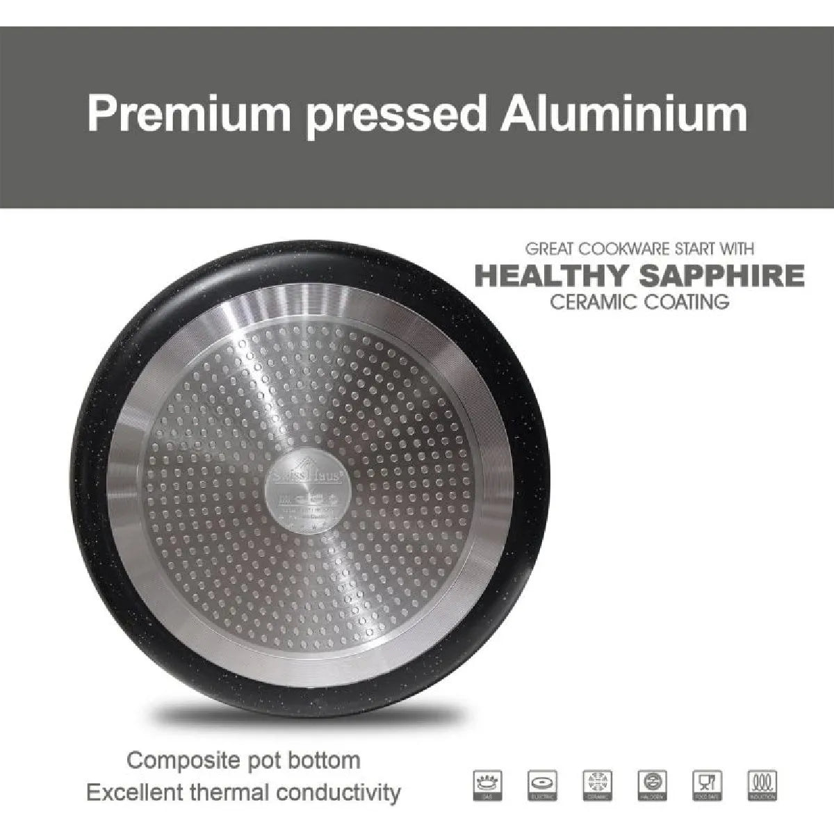 Couscoussier Aluminium 28cm Swiss Haus Noir MKR00022089293