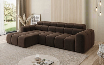 Luxusbetten24 Mia L Designer Sofa mit elektrischer Sitzerweiterung
