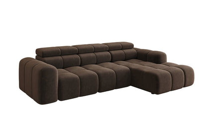 Luxusbetten24 Mia L Designer Sofa mit elektrischer Sitzerweiterung