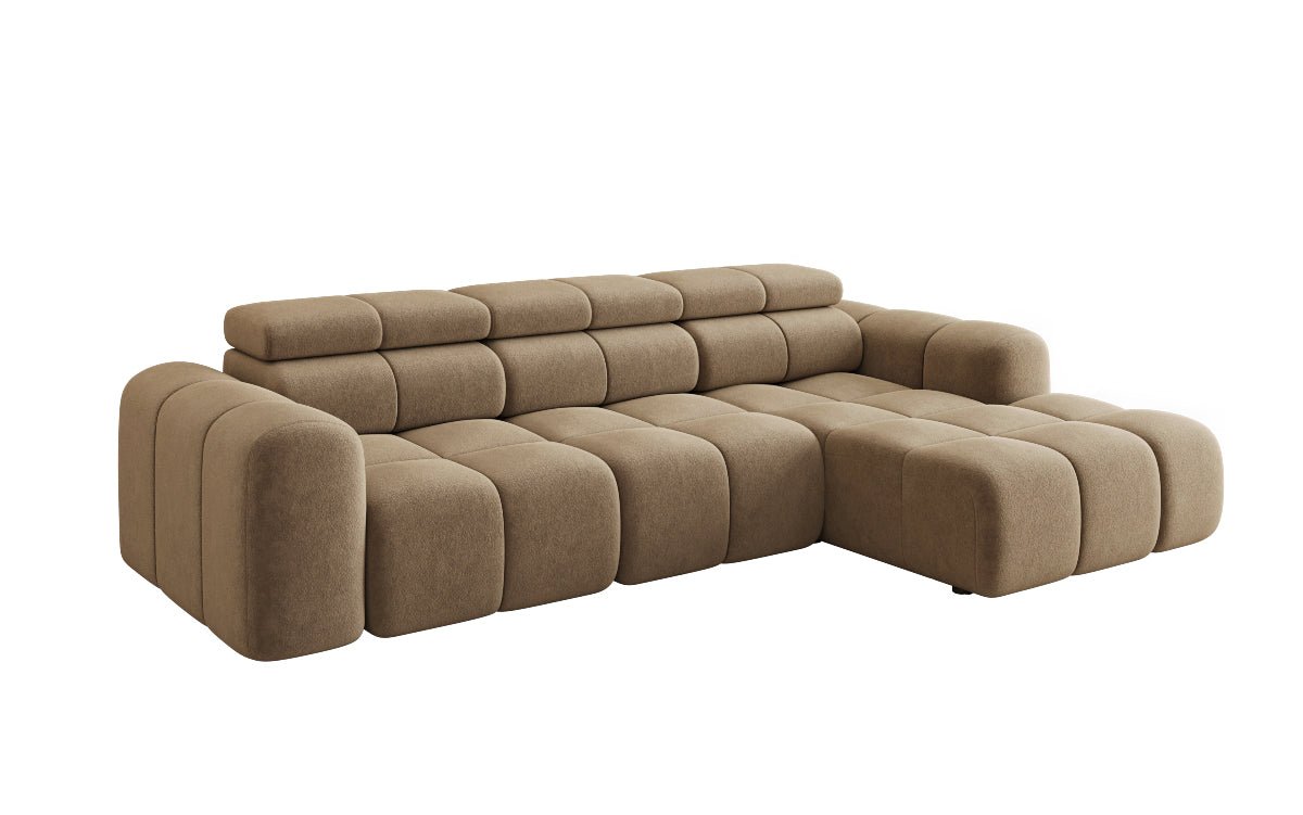 Luxusbetten24 Mia L Designer Sofa mit elektrischer Sitzerweiterung