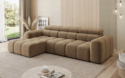Luxusbetten24 Mia L Designer Sofa mit elektrischer Sitzerweiterung