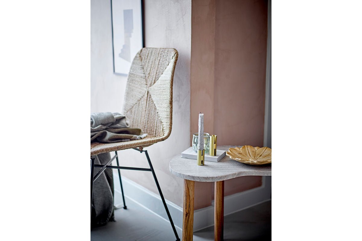 Luxusbetten24 Calma Schale Marmor Sandfarbe Elegant Design, Naturton