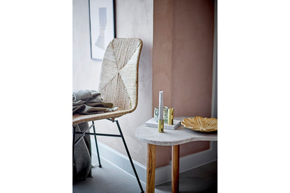 Luxusbetten24 Calma Schale Marmor Sandfarbe Elegant Design, Naturton