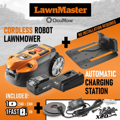 Lawnmaster VBRM18AMID2R Robot Cortacésped Batería Lithium‑Ion 4 Ah 500 m²
